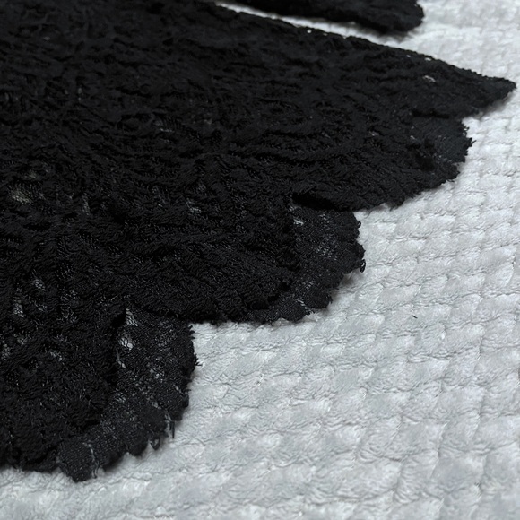 Zara Black Lace Long Sleeve Top - Picture 3 of 5